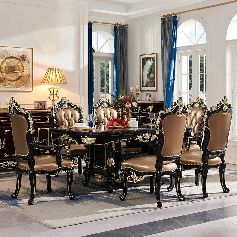 European style marble dining table