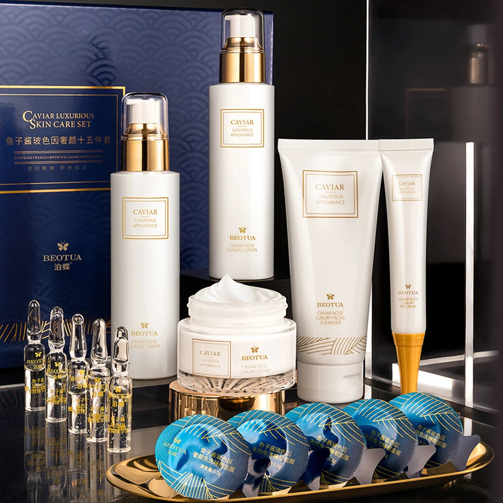 Facial Skin Care Caviar Essence Set