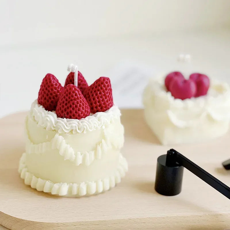 Strawberry Cake Shaped Fragrant Candles