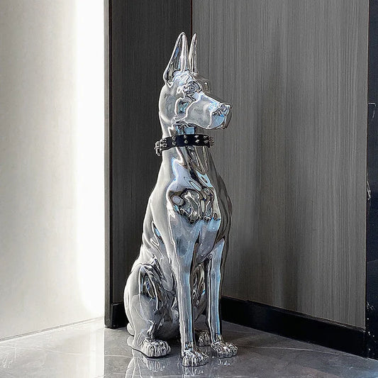 Electroplating Dog Porch Ornament Statue