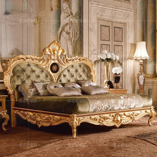Custom Italian luxury double bed