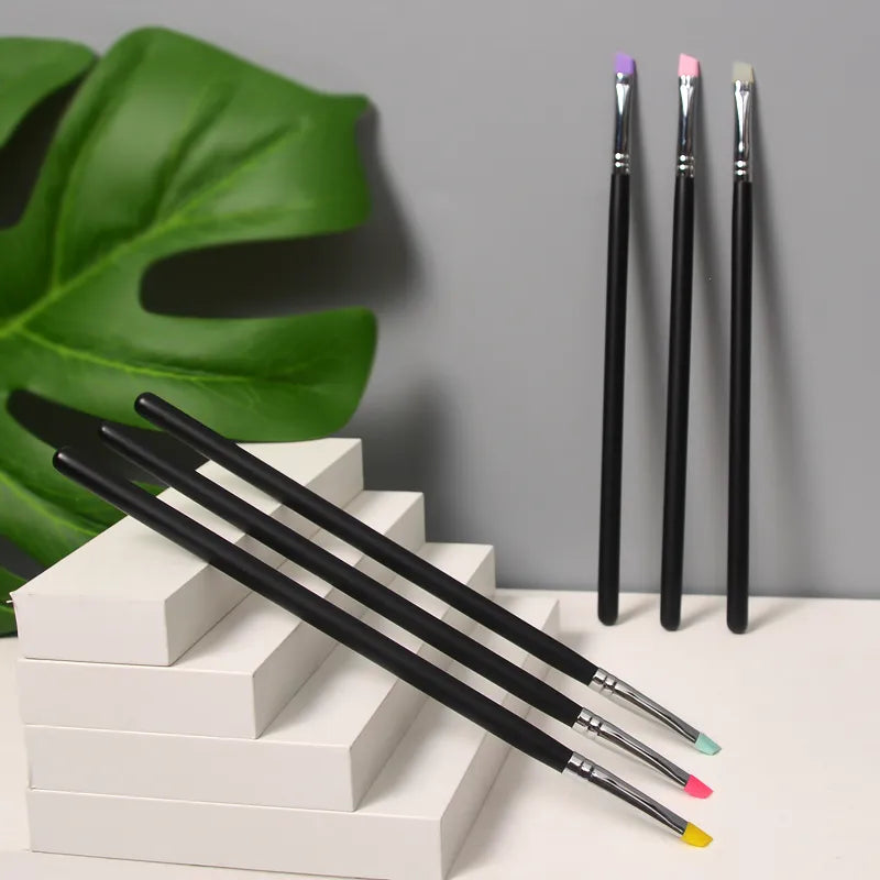 Professional Silicone Bevel Eyeliner Brush