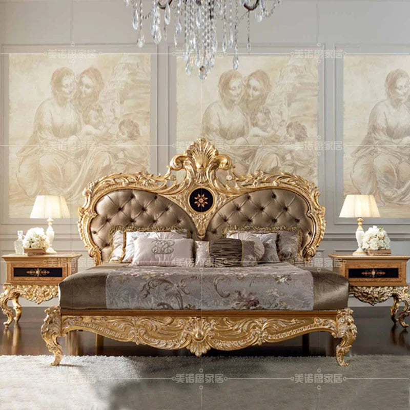 Custom Italian luxury double bed