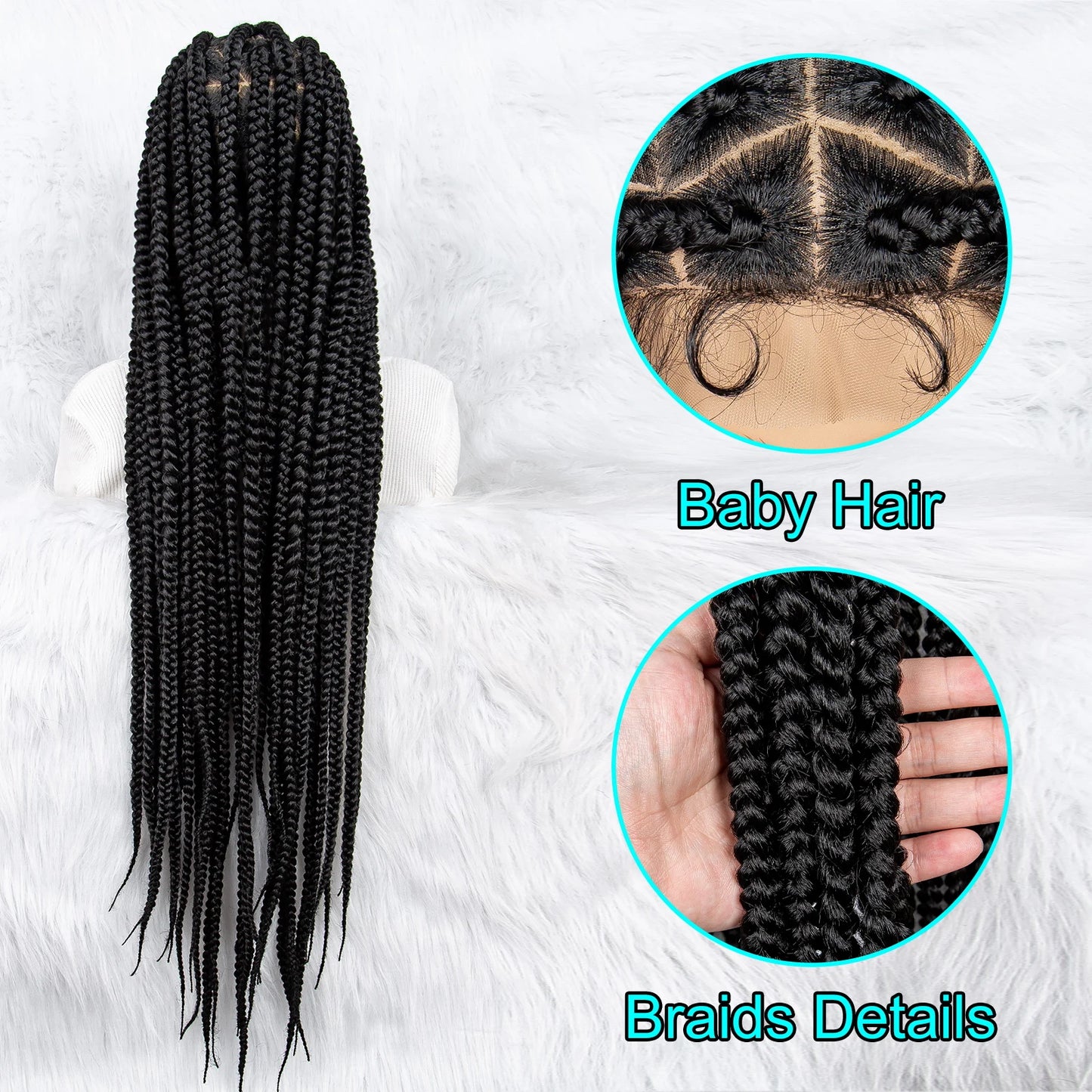 Braided Wigs for Black Women Synthetic Lace Front Wig