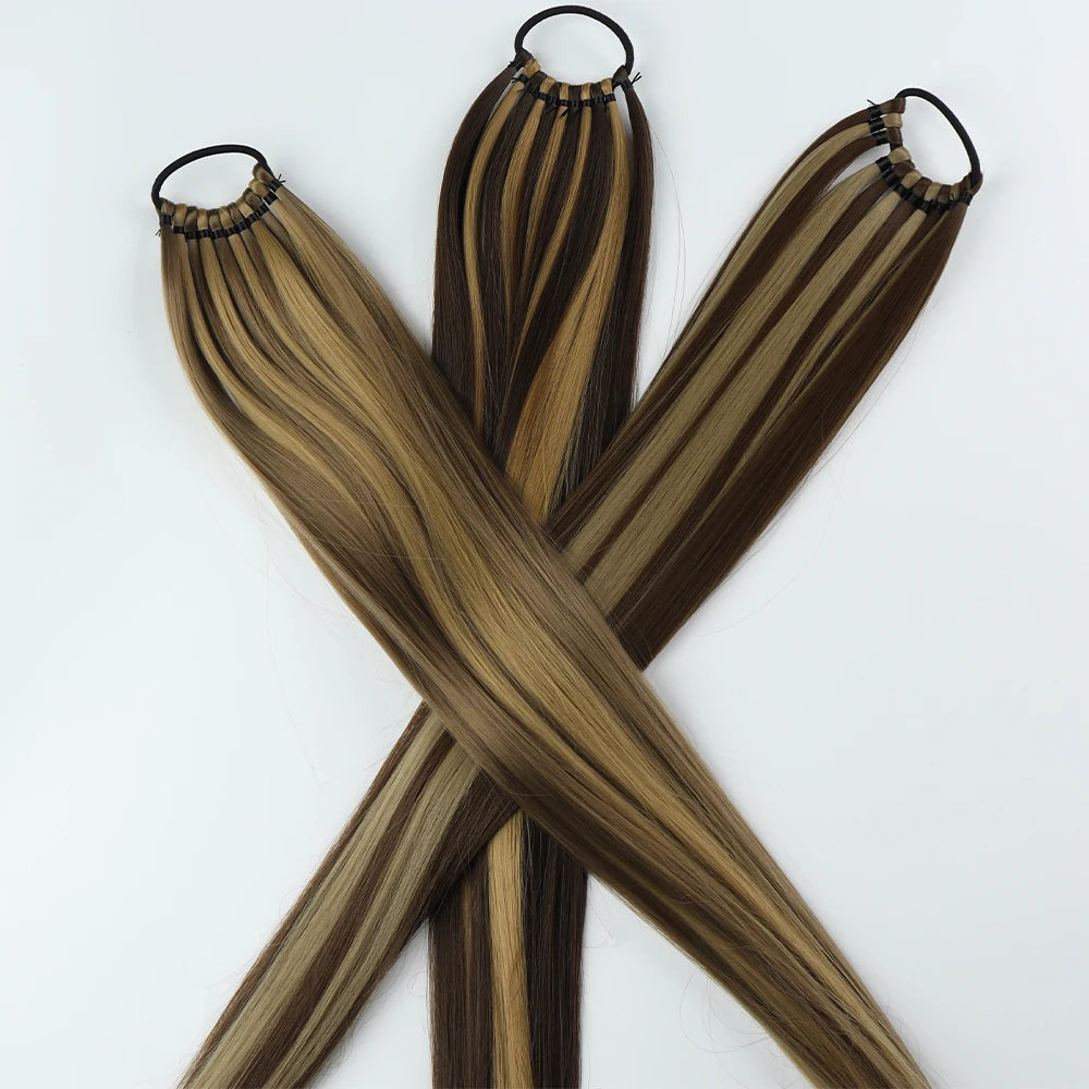 AZQUEEN Synthetic Long Straight Ponytail Hair Extensions