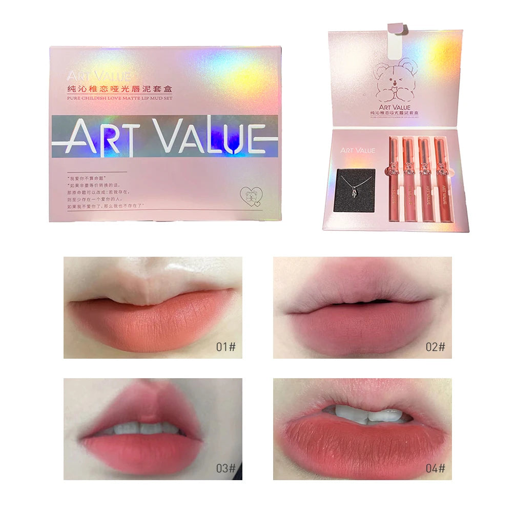 Matte Liquid Lipstick Lip Gloss Set