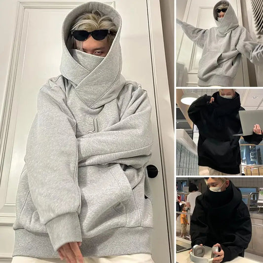 Autumn Winter High Collar Hoodie