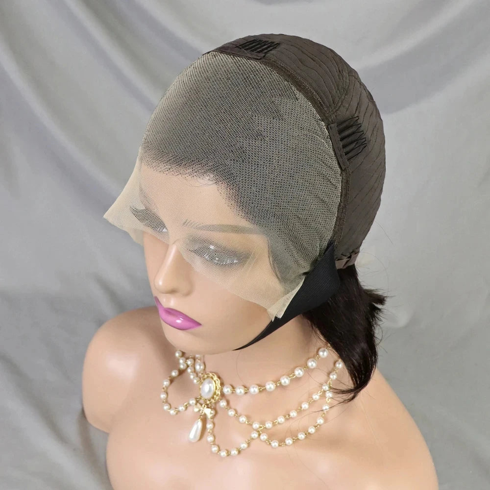 Pixie Cut with Braided Straight Hair Wig