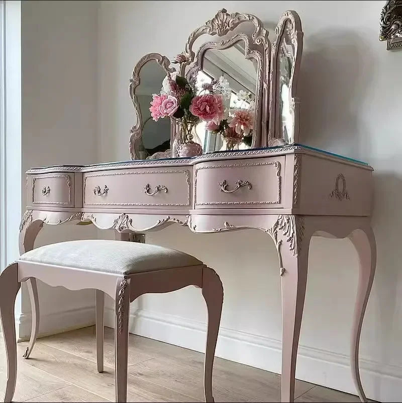 Girl Glass Dresser Table Storage