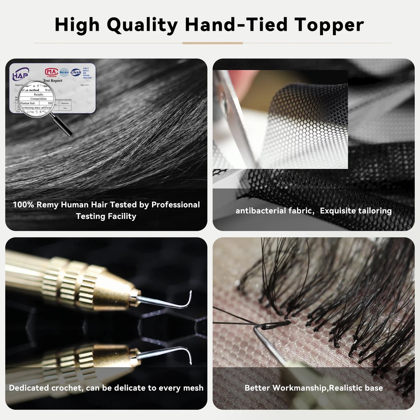 Remy Human Hair Wig Toppers