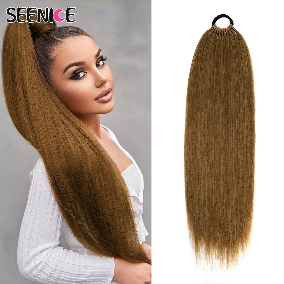 Straight Synthetic Ponytail Hair Extensions