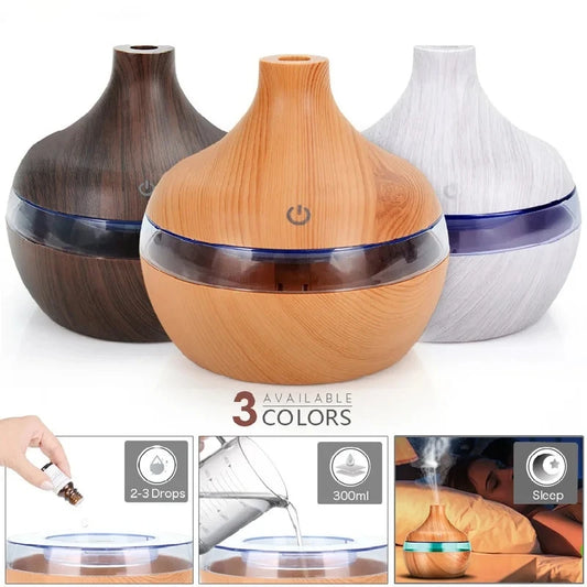 Electric Wooden Humidifier Aroma Air Diffuser