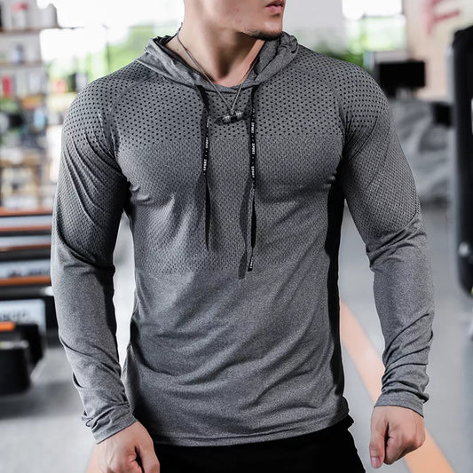 Mens Fitness Tracksuit Hoodie Joggers