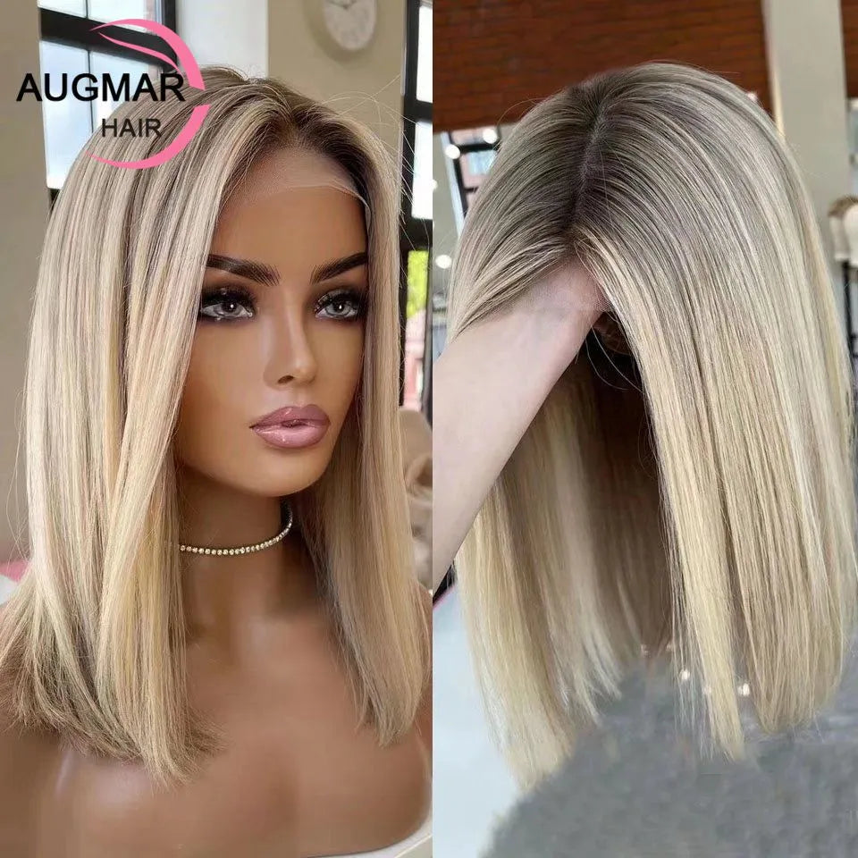 Short Ash Blonde Wig