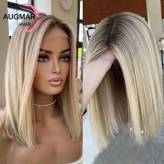 Short Ash Blonde Wig