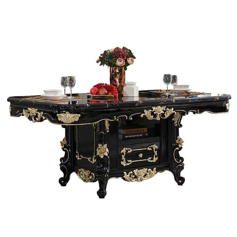 European style marble dining table