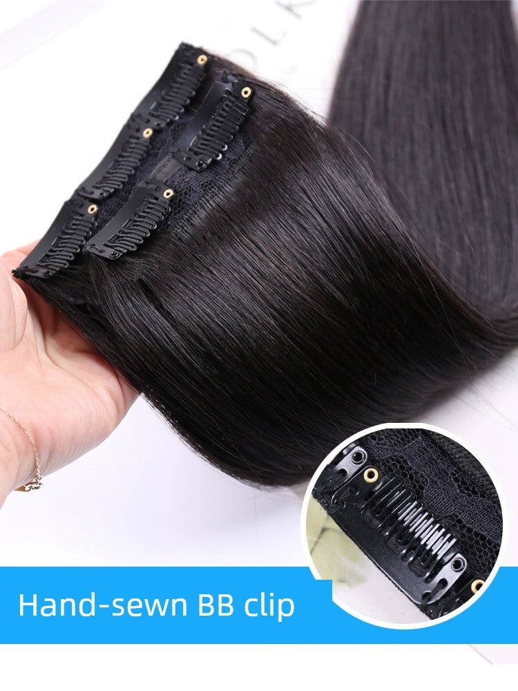 Real Hair Piece Seamless Hair Extension Wig