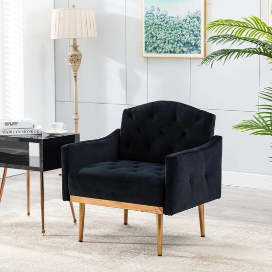 Velvet Accent Chair with Arms for Living Room
