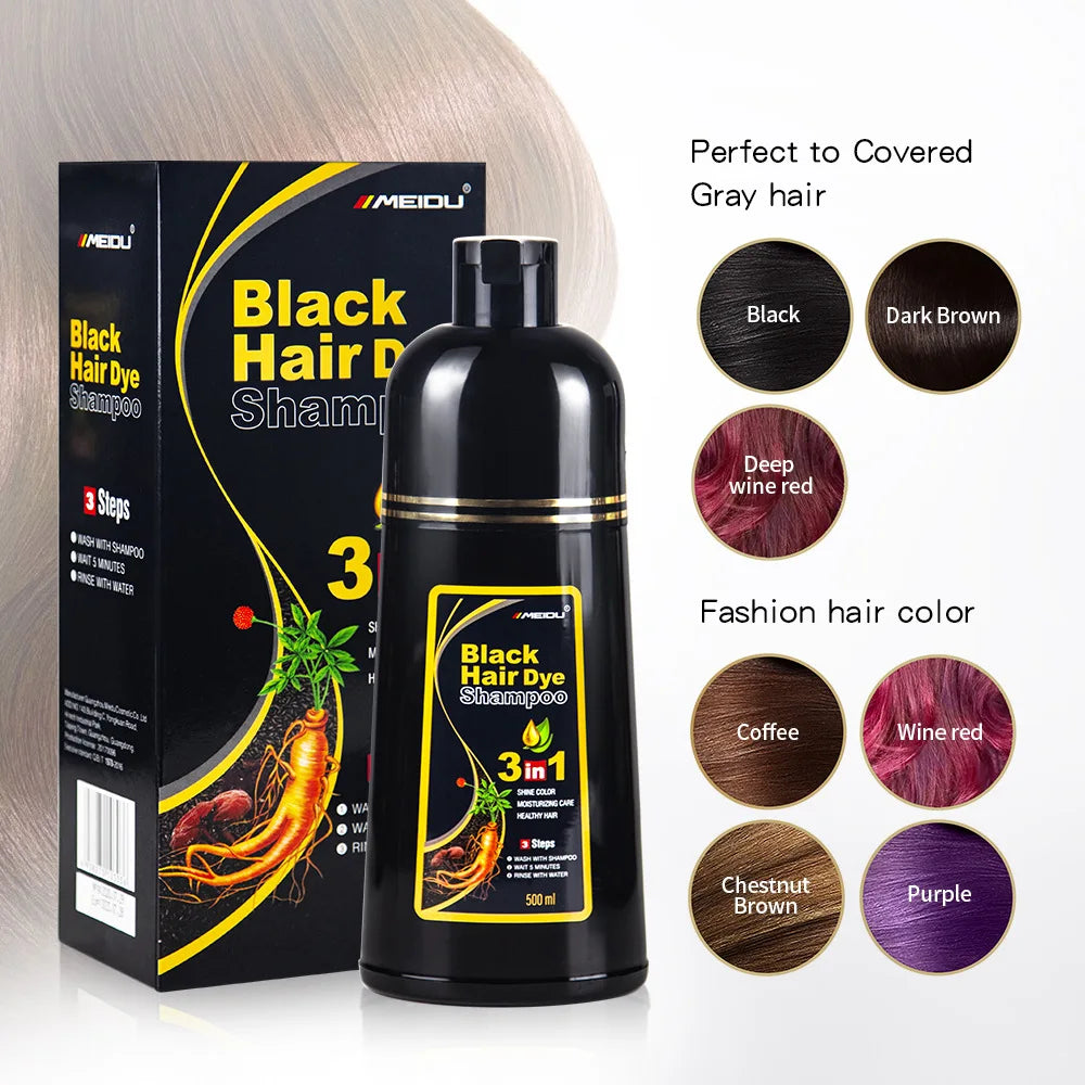 One black hair dye shampoo