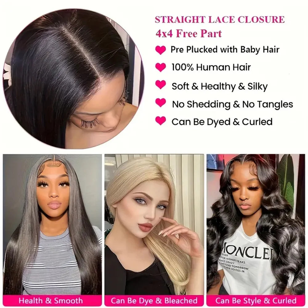 Straight Lace Closure 4x4 13x4