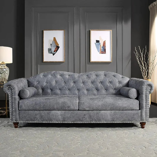 Upholstered Sofa Couch with Deep Seats