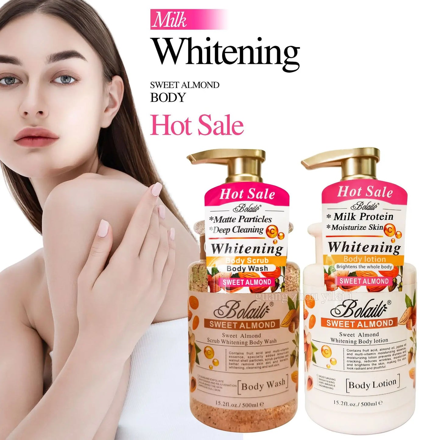 Almond Whitening Body Lotion & Scrub