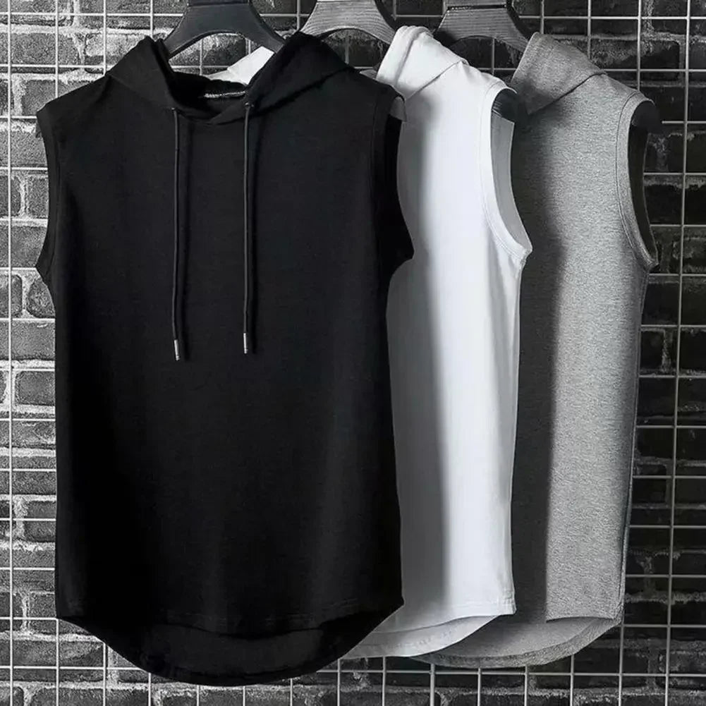 Ice Silk Summer Muscle Hoodie Vest