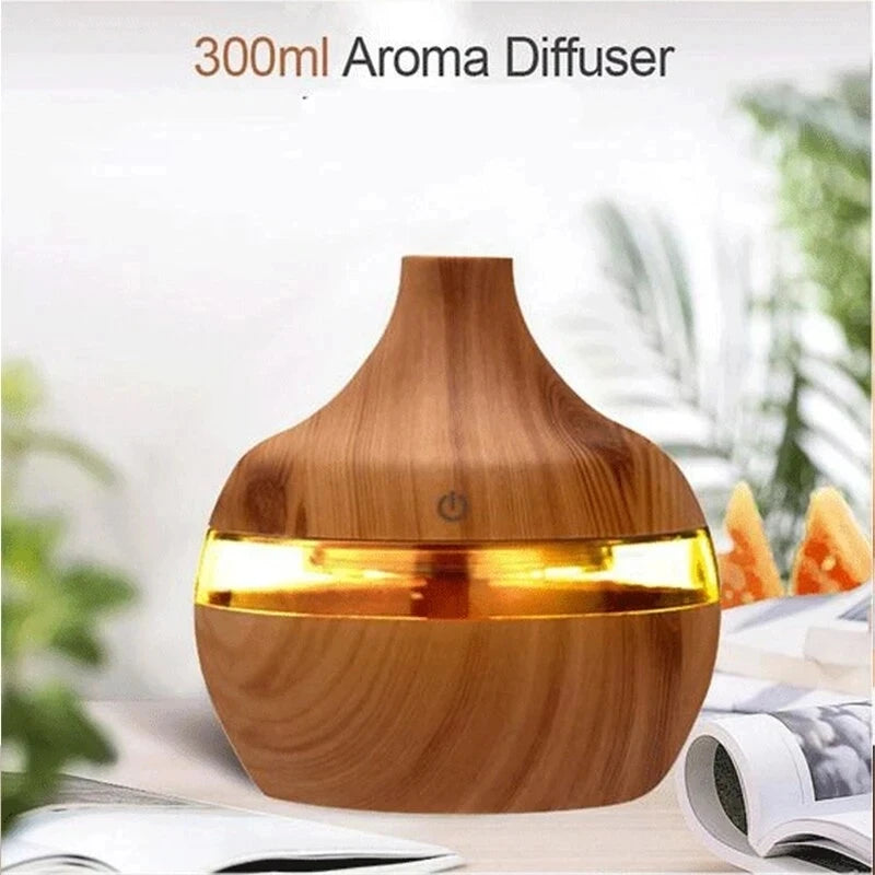 Electric Wooden Humidifier Aroma Air Diffuser
