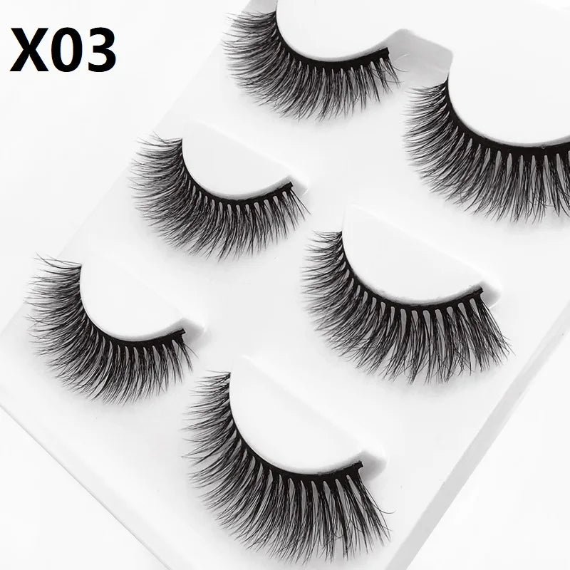SHIDISHANGPIN 3D Faux Mink Hair Soft False Eyelashes