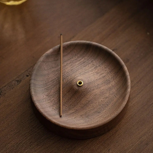 Black Walnut Incense Base Holder