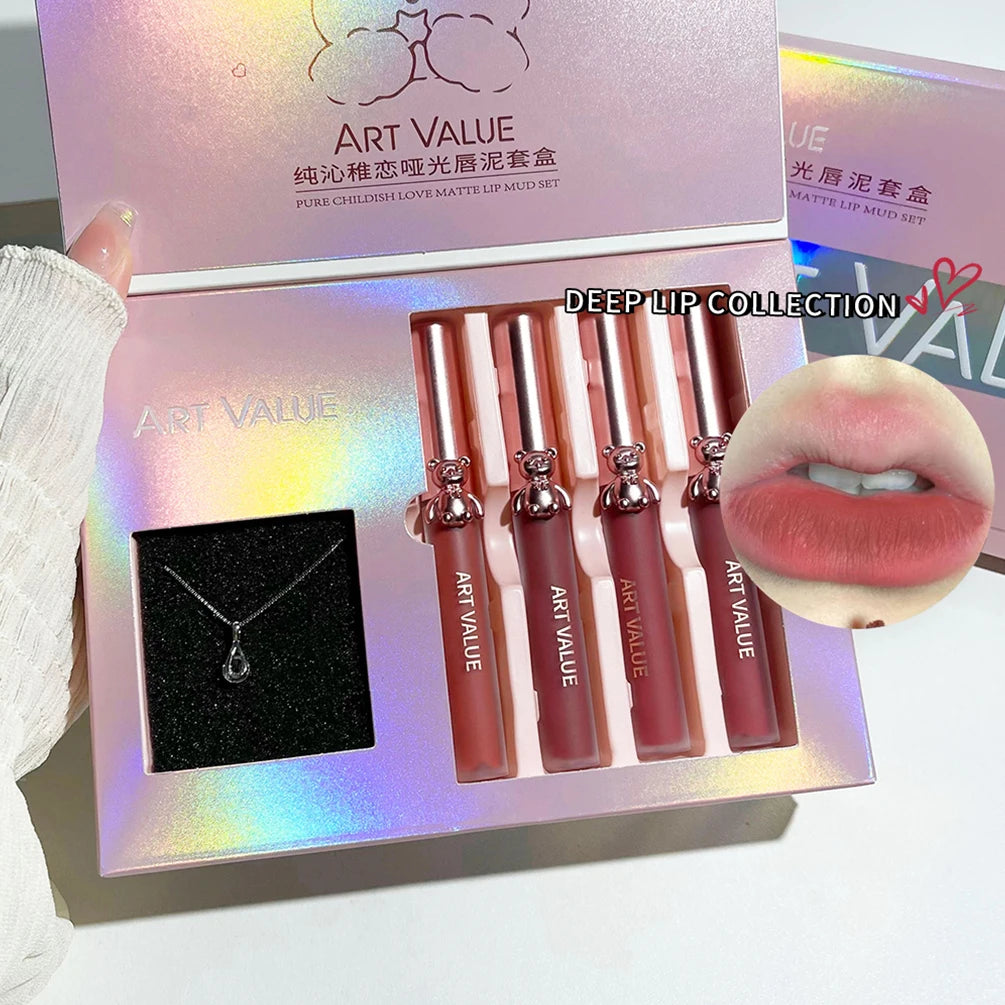 Matte Liquid Lipstick Lip Gloss Set