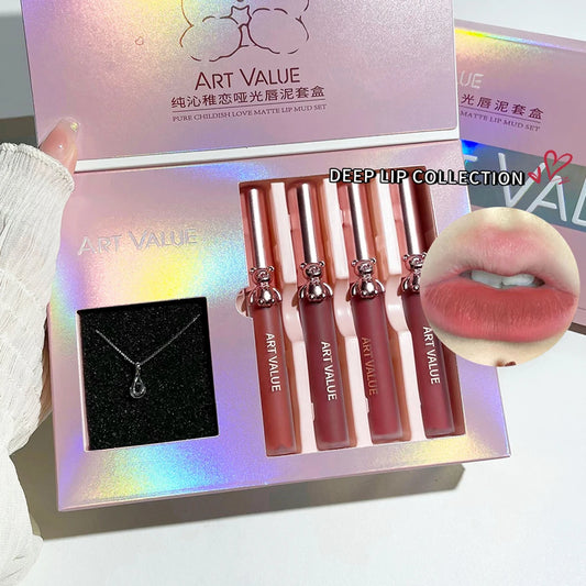 Matte Liquid Lipstick Lip Gloss Set