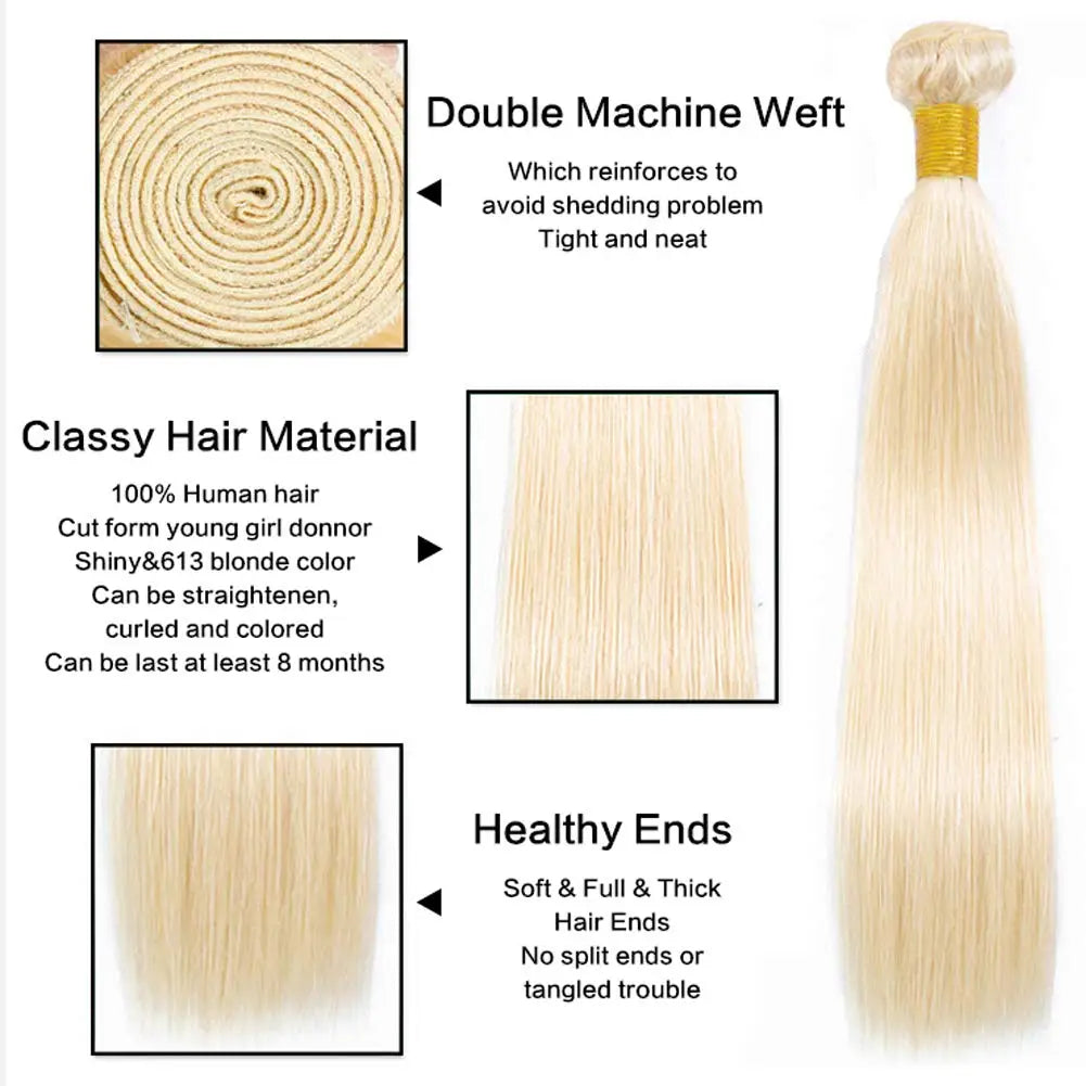 Brazilian Bundle Honey Blonde Straight Hair