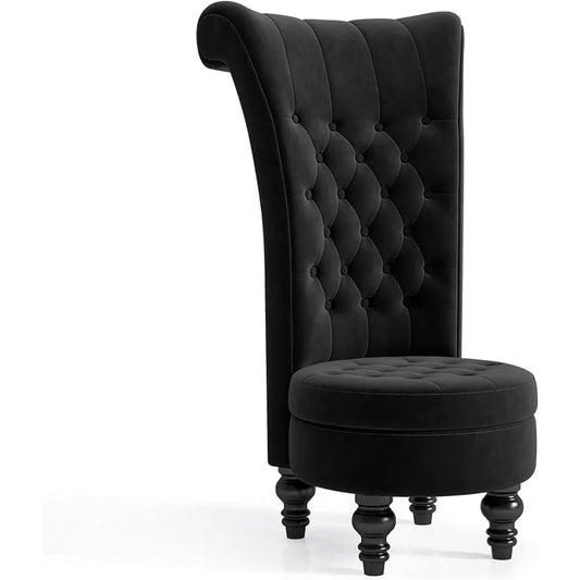 Retro High Back Armless Chair