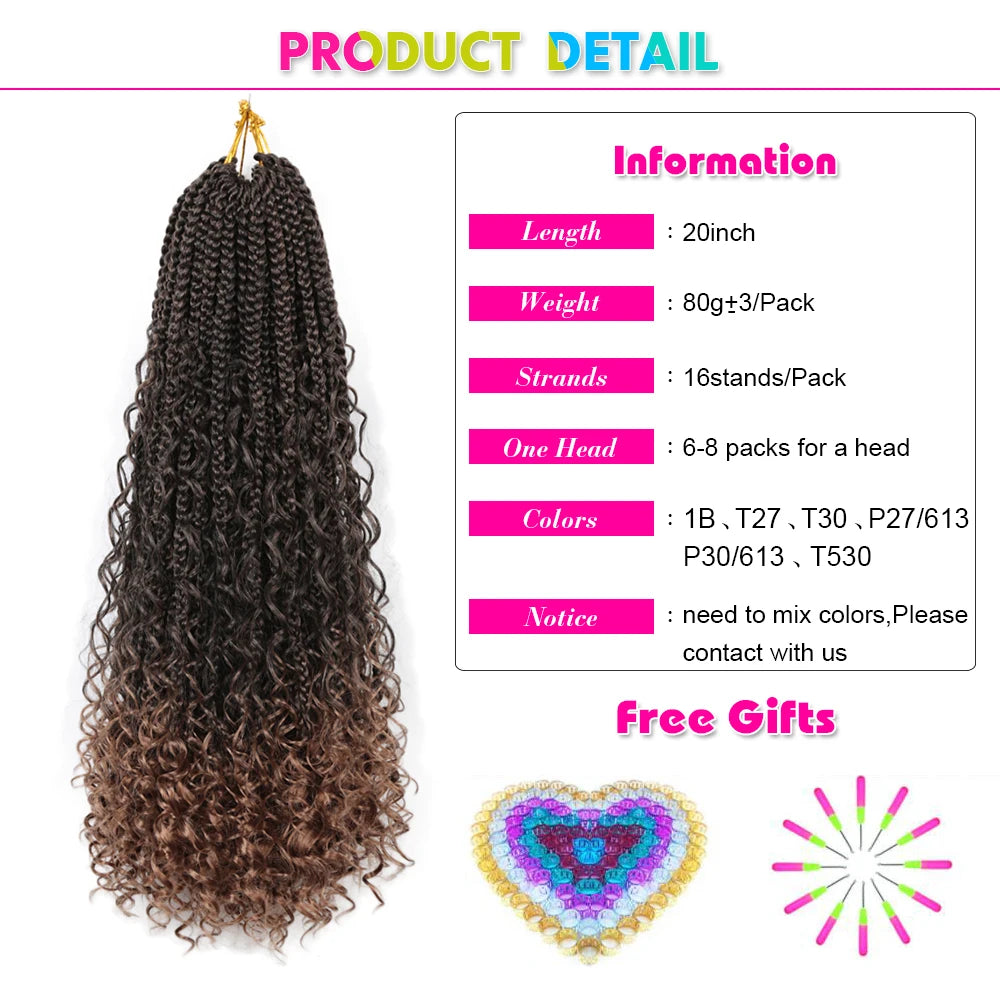 Goddess Braids Crochet Synthetic Braiding Hair Extensions