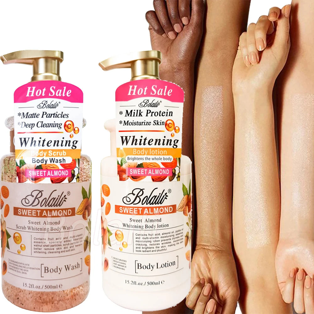 Almond Whitening Body Lotion & Scrub