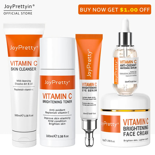 JoyPretty Vitamin C for Face Whitening Dark Spots Skin Care Set