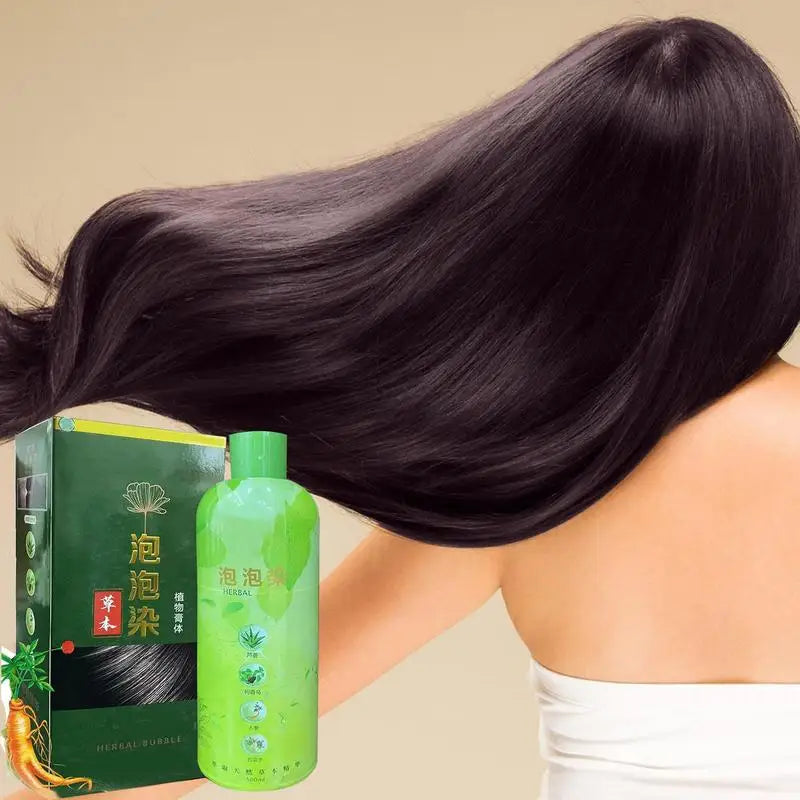 Multifunctional Black Hair Dye Coloring Shampoo