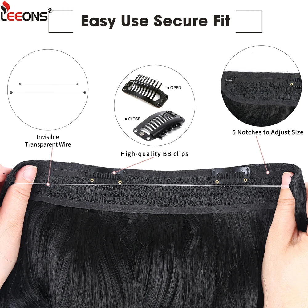 Two Clips Invisible Wire Hair Extensions