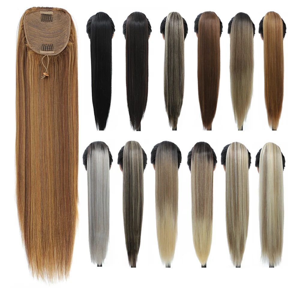 Synthetic Straight Long Natural Hair Ponytail Extension