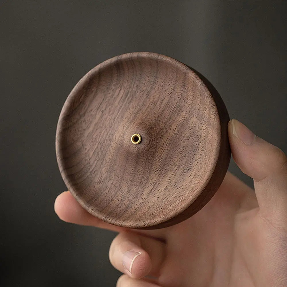 Black Walnut Incense Base Holder