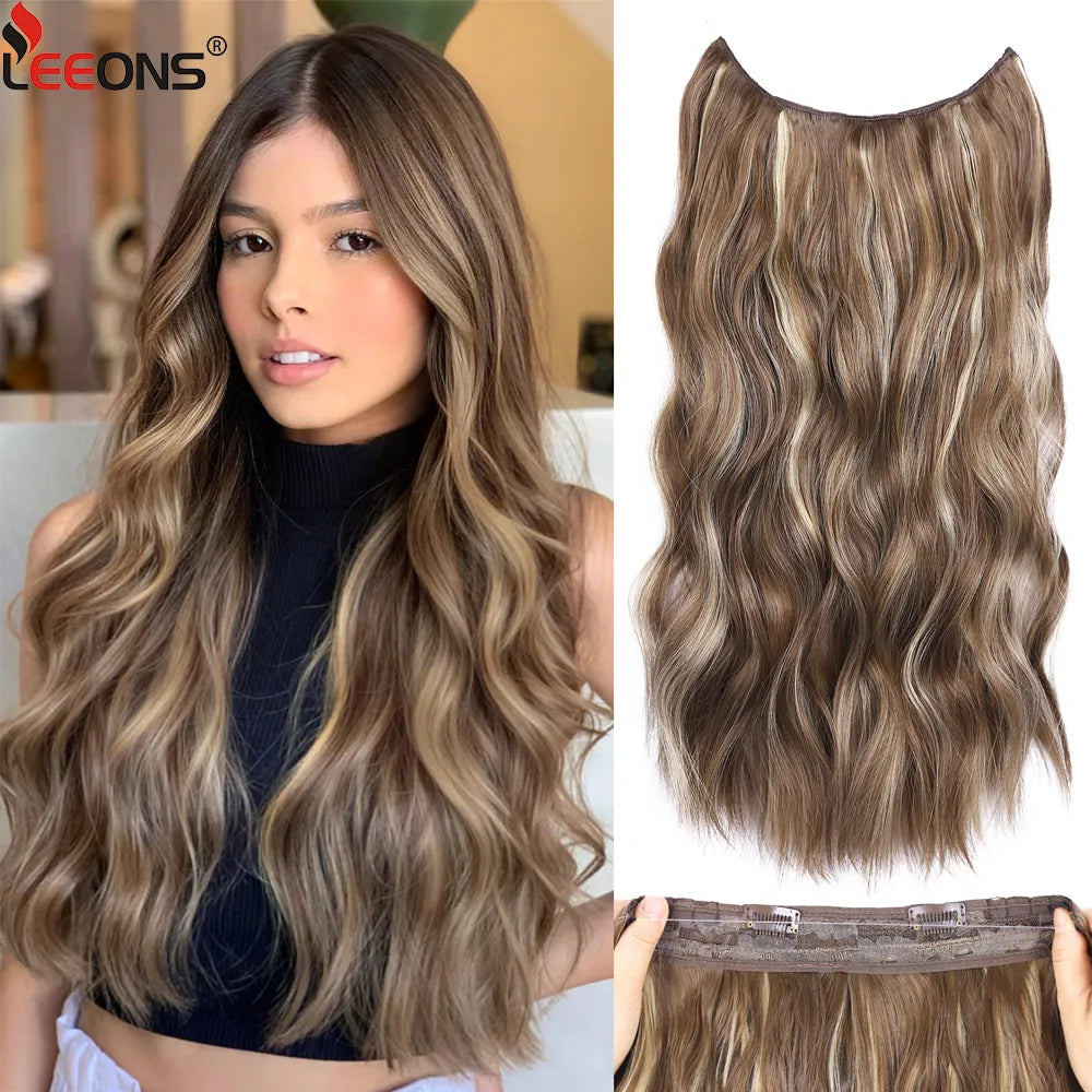 Two Clips Invisible Wire Hair Extensions
