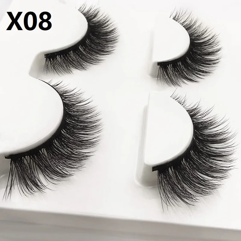 SHIDISHANGPIN 3D Faux Mink Hair Soft False Eyelashes