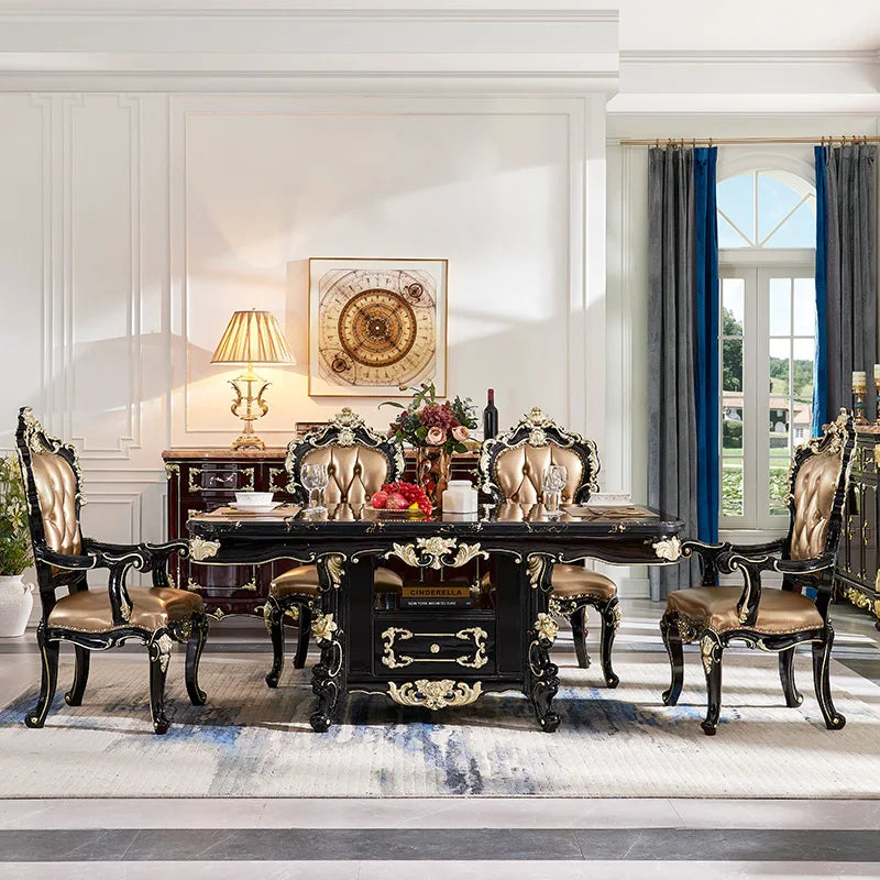 European style marble dining table