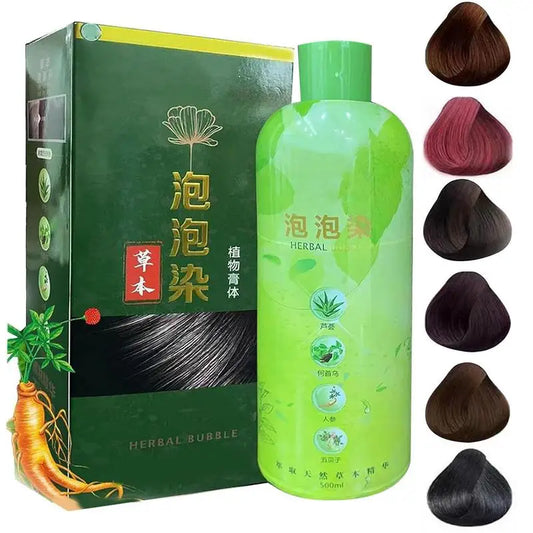 Multifunctional Black Hair Dye Coloring Shampoo