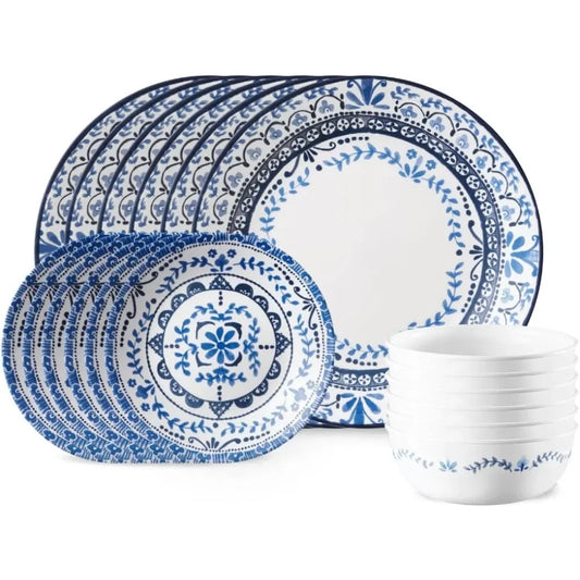 Lightweight Round 4-Pieces 8.5" Glass Salad Plates