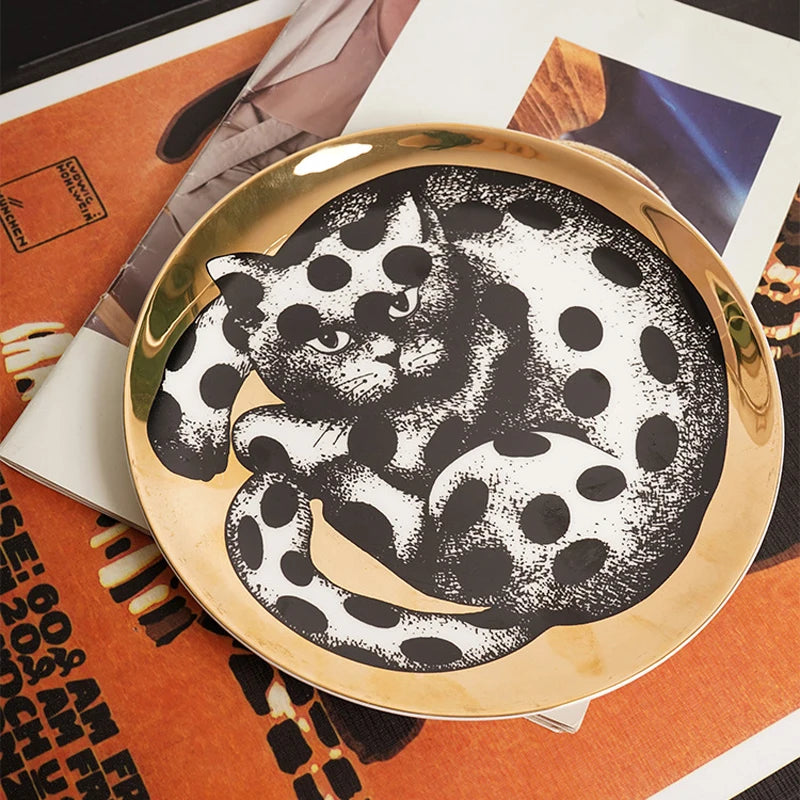 Creative Gold Plates Dishes