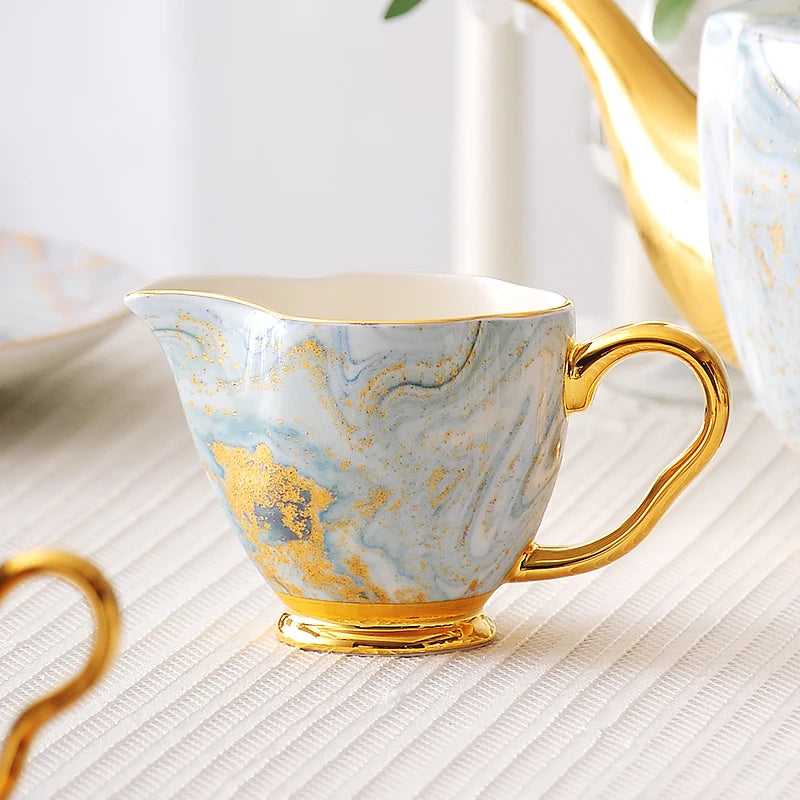 European Light Luxury Bone China Coffee Cup and Saucer Set
