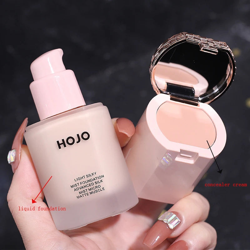 HOJO 2 in 1 Base Face Liquid mist Foundation Cream