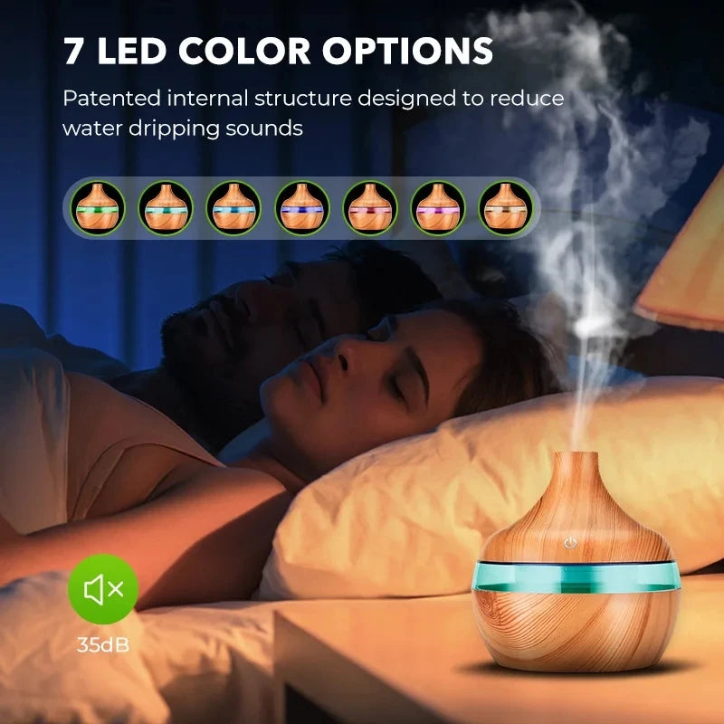 Electric Wooden Humidifier Aroma Air Diffuser